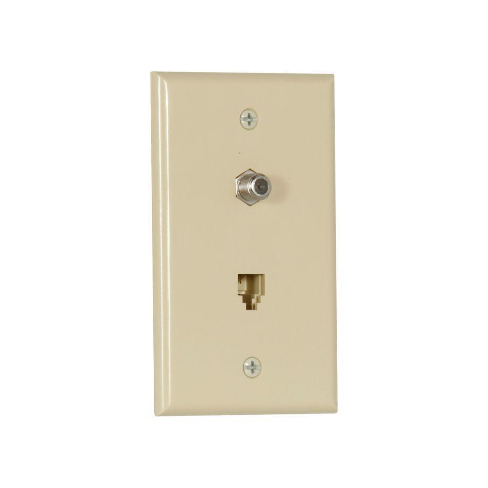 Combination - Coaxial/Phone Wallplates